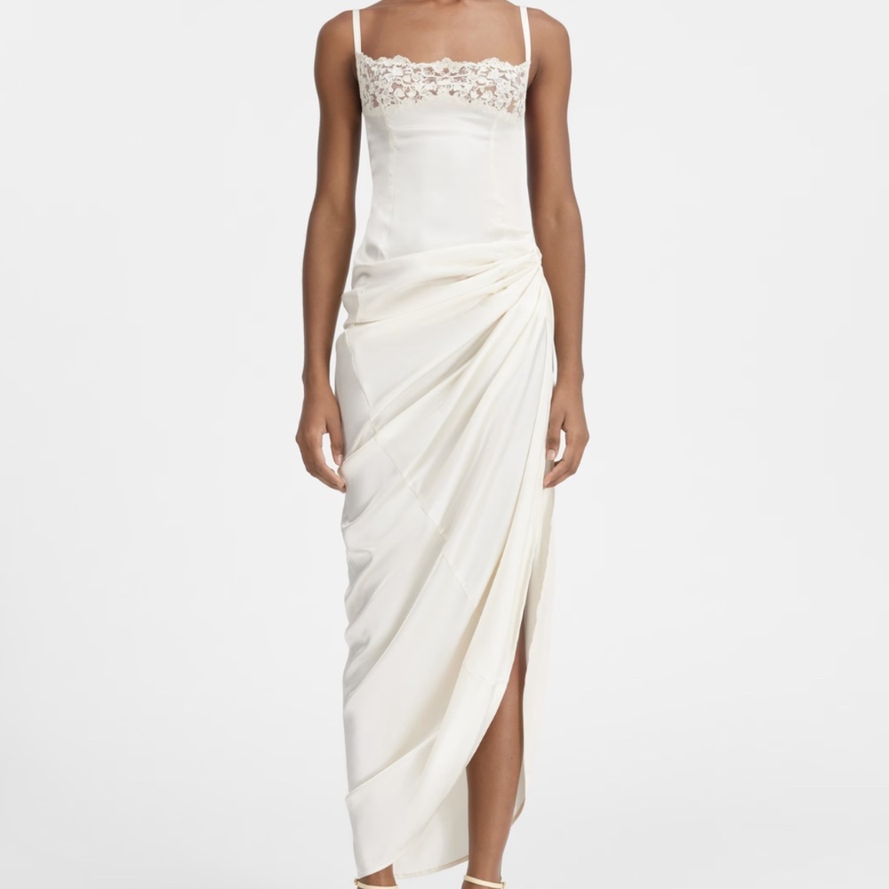 Jacquemus Off-White Le Chouchou La Saudade Longue Brodée Maxi Dress